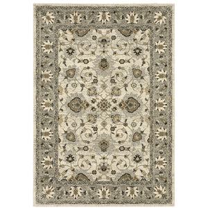 Oriental Weavers Florence Luxuriously Soft Indoor Area Rug - Textured Polypropylene With Earthy Tones & Global Flair Beige,Grey Polypropylene F5508i160230st