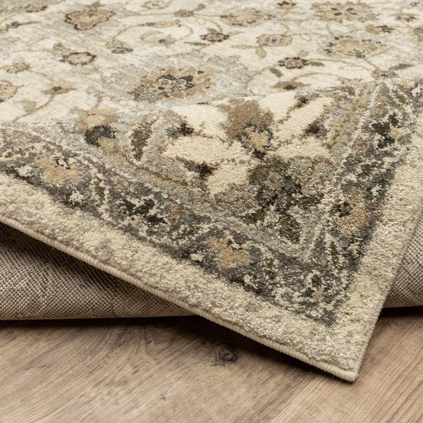 Oriental Weavers Florence Luxuriously Soft Indoor Area Rug - Textured Polypropylene With Earthy Tones & Global Flair Beige,Grey Polypropylene F5508i160230st