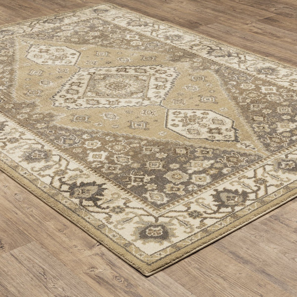 Oriental Weavers Florence Luxuriously Soft Indoor Area Rug - Traditional Global Design With Earthy Tones And Elegance Beige,Grey Polypropylene F661i6160230st