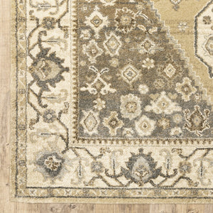 Oriental Weavers Florence Luxuriously Soft Indoor Area Rug - Traditional Global Design With Earthy Tones And Elegance Beige,Grey Polypropylene F661i6068230st