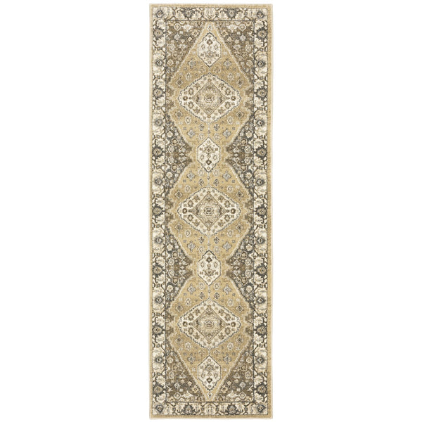 Oriental Weavers Florence Luxuriously Soft Indoor Area Rug - Traditional Global Design With Earthy Tones And Elegance Beige,Grey Polypropylene F661i6068230st