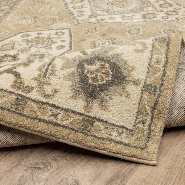 Oriental Weavers Florence Luxuriously Soft Indoor Area Rug - Traditional Global Design With Earthy Tones And Elegance Beige,Grey Polypropylene F661i6068230st