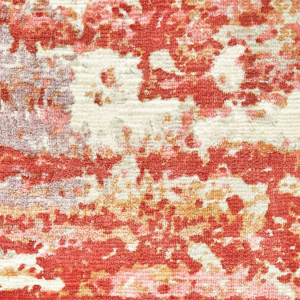 Oriental Weavers Formations Organic Abstract Area Rug – Luxurious Hand-carved Texture In Nature-inspired Colors Pink,Red Viscose F70004275365st