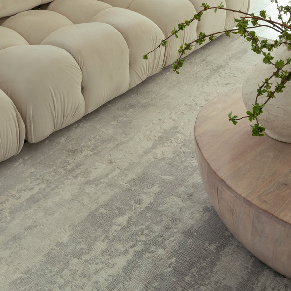 Oriental Weavers Formations Luxurious Hand-carved Abstract Area Rug With Nature-inspired Colors For Elegant Spaces Grey,Ivory Viscose F70006305427st