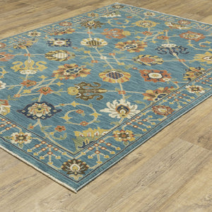 Oriental Weavers Francesca Indoor Area Rug – Softened Jewel Tones With Nature-inspired Patterns For Modern Spaces Blue,Multi Polypropylene Ffr01e300394st