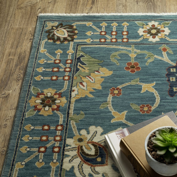 Oriental Weavers Francesca Indoor Area Rug – Softened Jewel Tones With Nature-inspired Patterns For Modern Spaces Blue,Multi Polypropylene Ffr01e068235st