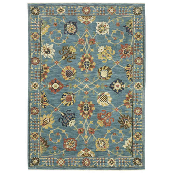 Oriental Weavers Francesca Indoor Area Rug – Softened Jewel Tones With Nature-inspired Patterns For Modern Spaces Blue,Multi Polypropylene Ffr01e300394st