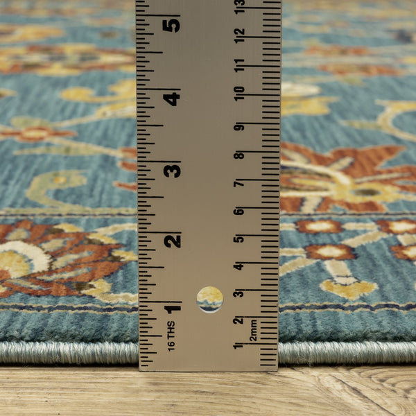 Oriental Weavers Francesca Indoor Area Rug – Softened Jewel Tones With Nature-inspired Patterns For Modern Spaces Blue,Multi Polypropylene Ffr01e068235st