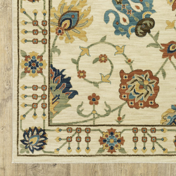 Oriental Weavers Francesca Indoor Area Rug - Luxurious Softness With Jewel Tones And Nature-inspired Patterns Ivory,Multi Polypropylene Ffr01g240340st
