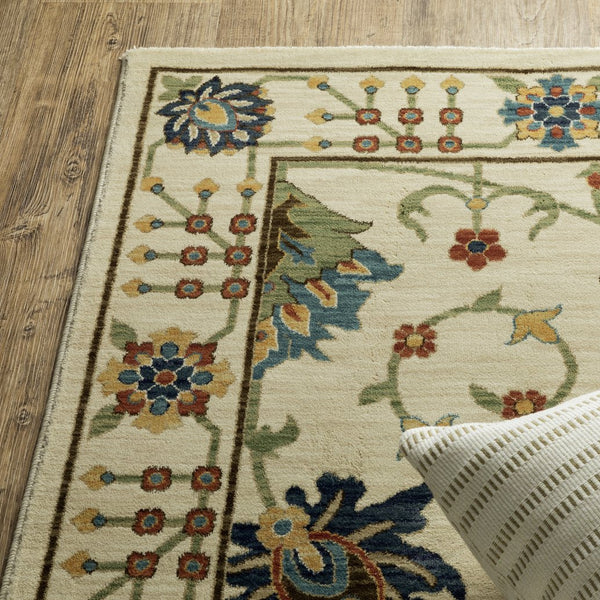 Oriental Weavers Francesca Indoor Area Rug - Luxurious Softness With Jewel Tones And Nature-inspired Patterns Ivory,Multi Polypropylene Ffr01g240340st