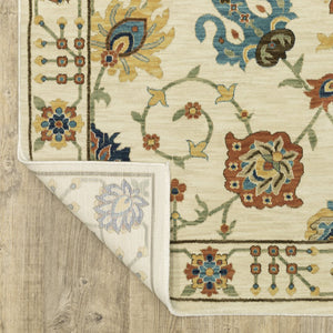 Oriental Weavers Francesca Indoor Area Rug - Luxurious Softness With Jewel Tones And Nature-inspired Patterns Ivory,Multi Polypropylene Ffr01g240340st