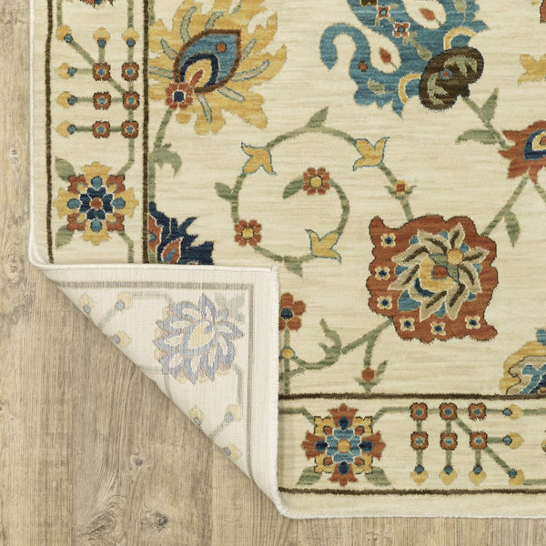 Oriental Weavers Francesca Indoor Area Rug - Luxurious Softness With Jewel Tones And Nature-inspired Patterns Ivory,Multi Polypropylene Ffr01g240340st