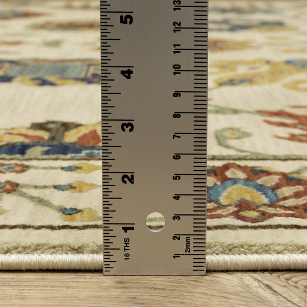 Oriental Weavers Francesca Indoor Area Rug - Luxurious Softness With Jewel Tones And Nature-inspired Patterns Ivory,Multi Polypropylene Ffr01g240340st