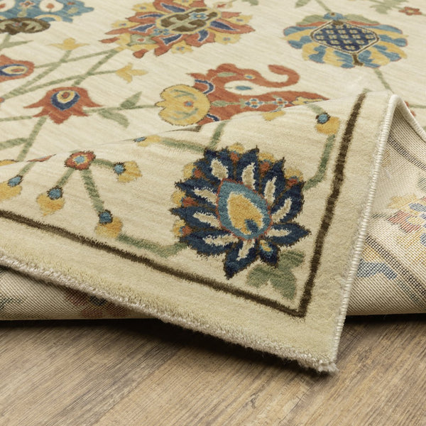 Oriental Weavers Francesca Indoor Area Rug - Luxurious Softness With Jewel Tones And Nature-inspired Patterns Ivory,Multi Polypropylene Ffr01g240340st