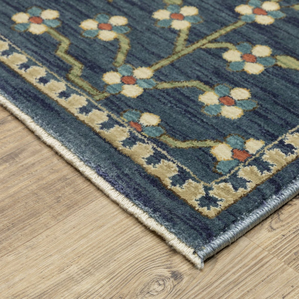 Oriental Weavers Francesca Indoor Area Rug - Elegant Jewel Tones With Nature-inspired Patterns For Stylish Decor Blue,Gold Polypropylene Ffr02l068235st