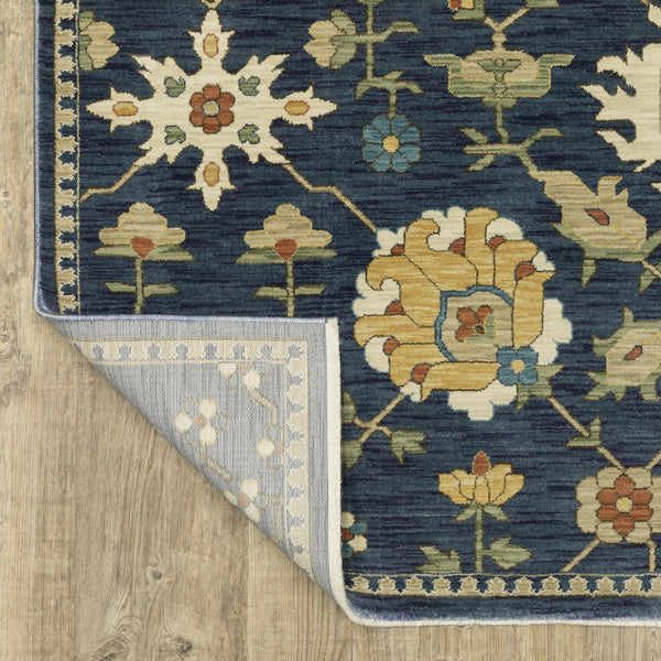 Oriental Weavers Francesca Indoor Area Rug - Elegant Jewel Tones With Nature-inspired Patterns For Stylish Decor Blue,Gold Polypropylene Ffr02l068235st