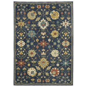 Oriental Weavers Francesca Indoor Area Rug - Elegant Jewel Tones With Nature-inspired Patterns For Stylish Decor Blue,Gold Polypropylene Ffr02l200296st