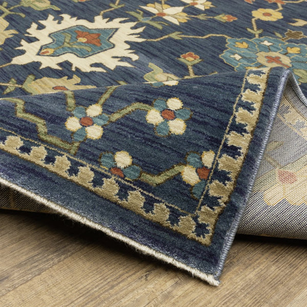 Oriental Weavers Francesca Indoor Area Rug - Elegant Jewel Tones With Nature-inspired Patterns For Stylish Decor Blue,Gold Polypropylene Ffr02l068235st