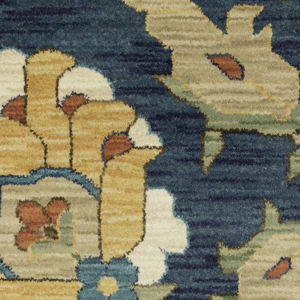 Oriental Weavers Francesca Indoor Area Rug - Elegant Jewel Tones With Nature-inspired Patterns For Stylish Decor Blue,Gold Polypropylene Ffr02l068235st