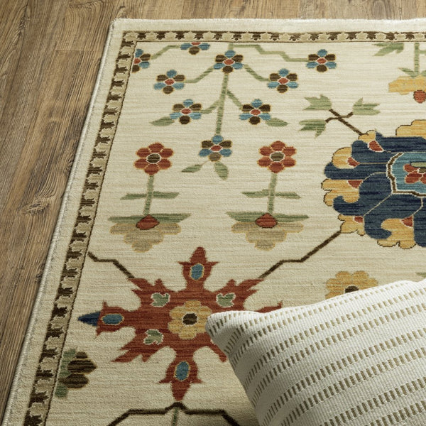 Oriental Weavers Francesca Indoor Area Rug - Elegant Jewel Tones With Nature-inspired Patterns For Any Space Ivory,Gold Polypropylene Ffr02m160235st