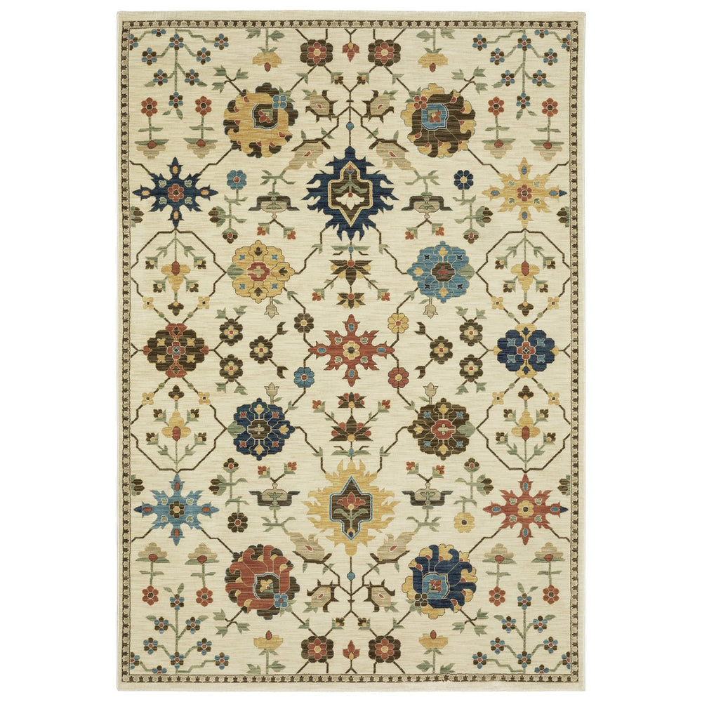 Oriental Weavers Francesca Indoor Area Rug - Elegant Jewel Tones With Nature-inspired Patterns For Any Space Ivory,Gold Polypropylene Ffr02m160235st