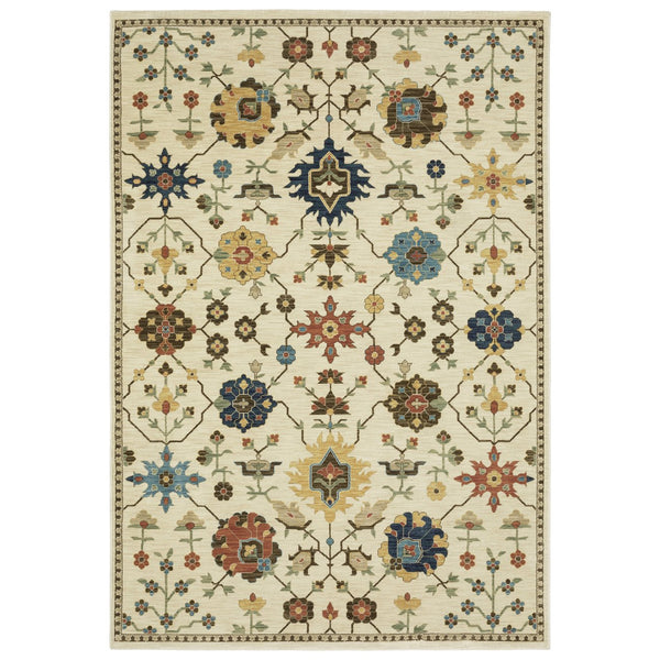 Oriental Weavers Francesca Indoor Area Rug - Elegant Jewel Tones With Nature-inspired Patterns For Any Space Ivory,Gold Polypropylene Ffr02m160235st