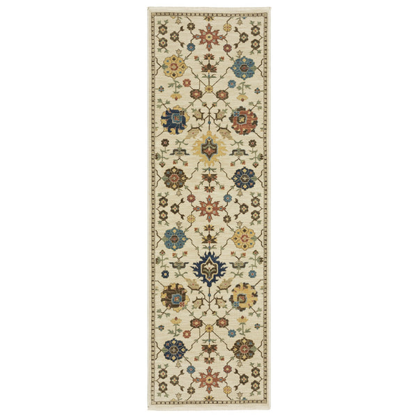 Oriental Weavers Francesca Indoor Area Rug - Elegant Jewel Tones With Nature-inspired Patterns For Any Space Ivory,Gold Polypropylene Ffr02m068235st