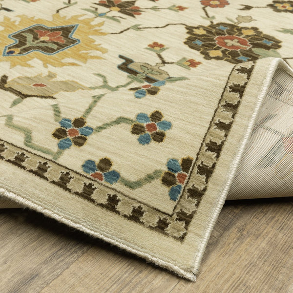 Oriental Weavers Francesca Indoor Area Rug - Elegant Jewel Tones With Nature-inspired Patterns For Any Space Ivory,Gold Polypropylene Ffr02m160235st
