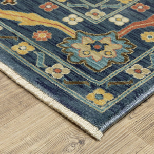 Oriental Weavers Francesca Indoor Area Rug - Elegant Jewel Tones With Nature-inspired Patterns For Timeless Decor Blue,Gold Polypropylene Ffr03f160235st