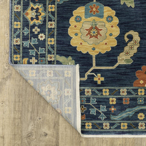 Oriental Weavers Francesca Indoor Area Rug - Elegant Jewel Tones With Nature-inspired Patterns For Timeless Decor Blue,Gold Polypropylene Ffr03f160235st