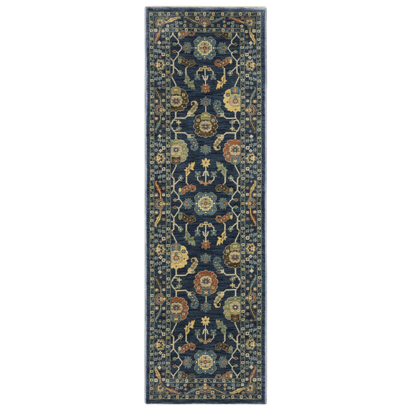 Oriental Weavers Francesca Indoor Area Rug - Elegant Jewel Tones With Nature-inspired Patterns For Timeless Decor Blue,Gold Polypropylene Ffr03f068235st