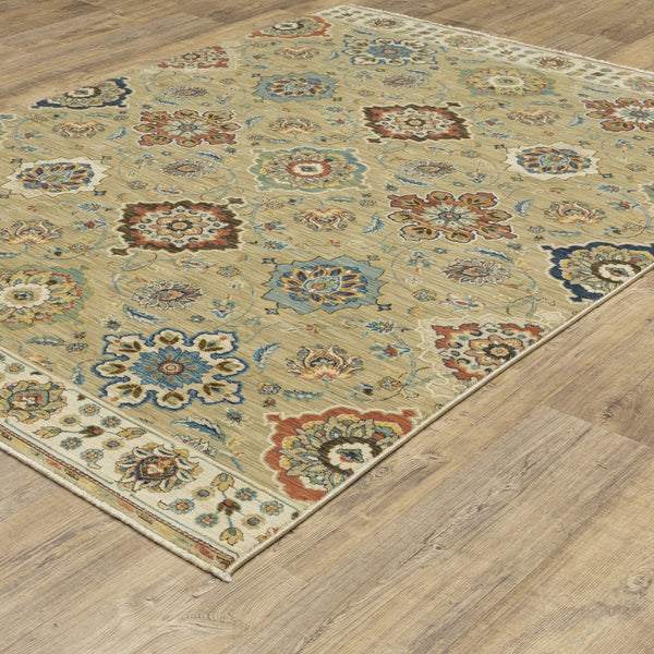 Oriental Weavers Francesca Indoor Area Rug – Softened Jewel Tones With Nature-inspired Neutrals For Modern Spaces Tan,Multi Polypropylene Ffr05d160235st