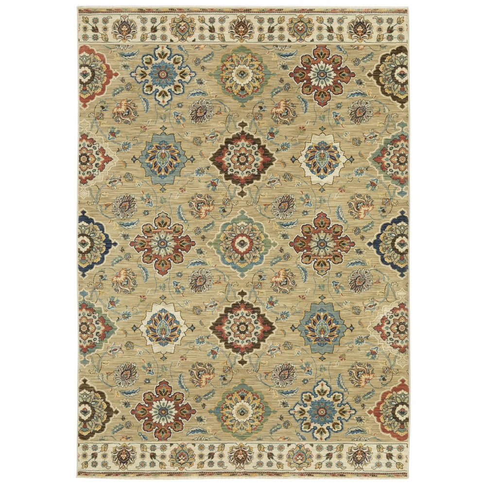 Oriental Weavers Francesca Indoor Area Rug – Softened Jewel Tones With Nature-inspired Neutrals For Modern Spaces Tan,Multi Polypropylene Ffr05d160235st