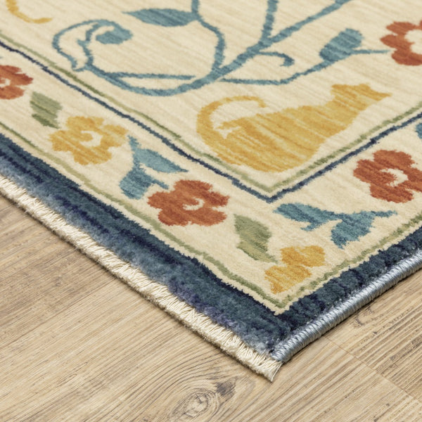 Oriental Weavers Francesca Indoor Area Rug - Softened Jewel Tones With Nature-inspired Patterns For Elegant Spaces Ivory,Multi Polypropylene Ffr06b300394st