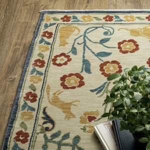 Oriental Weavers Francesca Indoor Area Rug - Softened Jewel Tones With Nature-inspired Patterns For Elegant Spaces Ivory,Multi Polypropylene Ffr06b300394st