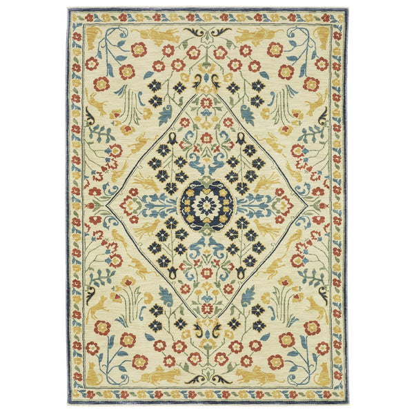 Oriental Weavers Francesca Indoor Area Rug - Softened Jewel Tones With Nature-inspired Patterns For Elegant Spaces Ivory,Multi Polypropylene Ffr06b300394st