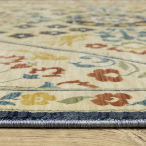Oriental Weavers Francesca Indoor Area Rug - Softened Jewel Tones With Nature-inspired Patterns For Elegant Spaces Ivory,Multi Polypropylene Ffr06b300394st