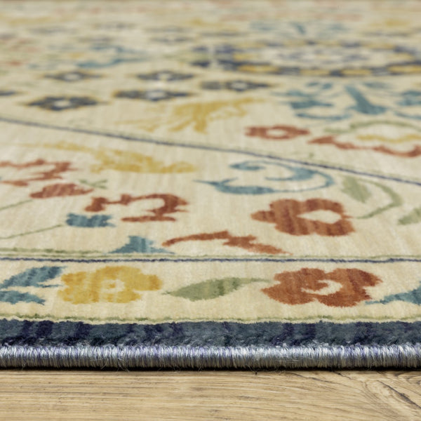 Oriental Weavers Francesca Indoor Area Rug - Softened Jewel Tones With Nature-inspired Patterns For Elegant Spaces Ivory,Multi Polypropylene Ffr06b300394st