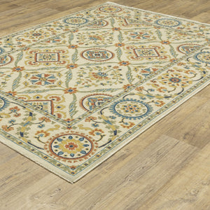Oriental Weavers Francesca Indoor Area Rug - Softened Jewel Tones And Nature-inspired Patterns For Elegant Spaces Ivory,Multi Polypropylene Ffr07a100153st