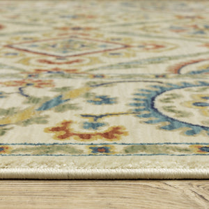 Oriental Weavers Francesca Indoor Area Rug - Softened Jewel Tones And Nature-inspired Patterns For Elegant Spaces Ivory,Multi Polypropylene Ffr07a100153st