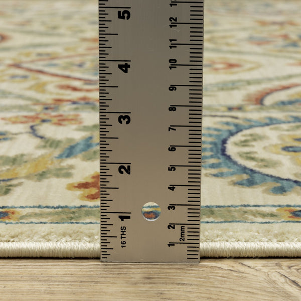 Oriental Weavers Francesca Indoor Area Rug - Softened Jewel Tones And Nature-inspired Patterns For Elegant Spaces Ivory,Multi Polypropylene Ffr07a100153st