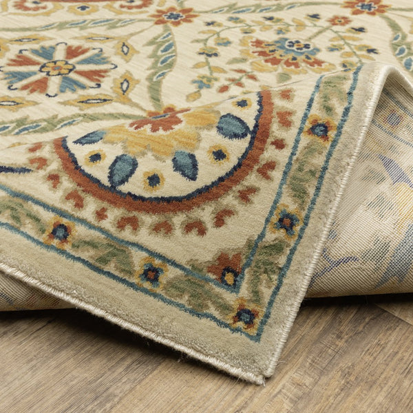 Oriental Weavers Francesca Indoor Area Rug - Softened Jewel Tones And Nature-inspired Patterns For Elegant Spaces Ivory,Multi Polypropylene Ffr07a100153st