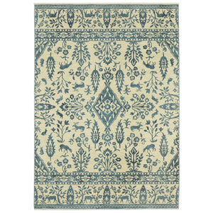 Oriental Weavers Francesca Indoor Area Rug: Softened Jewel Tones & Nature-inspired Patterns For Elegant Spaces Ivory,Blue Polypropylene Ffr08h240340st
