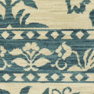 Oriental Weavers Francesca Indoor Area Rug: Softened Jewel Tones & Nature-inspired Patterns For Elegant Spaces Ivory,Blue Polypropylene Ffr08h068235st