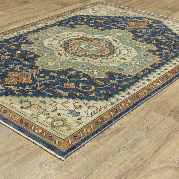 Oriental Weavers Francesca Indoor Area Rug - Softened Jewel Tones With Nature-inspired Patterns For Elegant Spaces Blue,Multi Polypropylene Ffr09f100153st