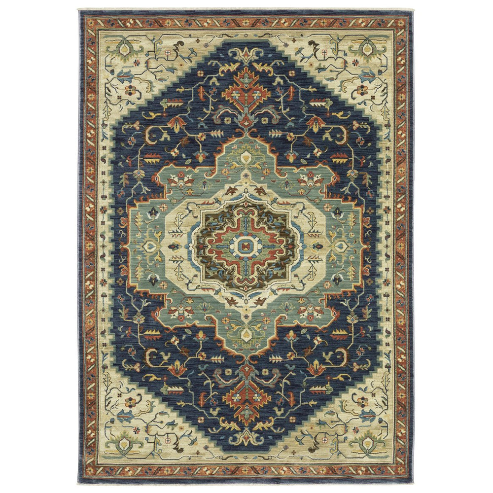 Oriental Weavers Francesca Indoor Area Rug - Softened Jewel Tones With Nature-inspired Patterns For Elegant Spaces Blue,Multi Polypropylene Ffr09f100153st