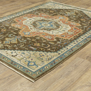 Oriental Weavers Francesca Indoor Area Rug - Softened Jewel Tones With Traditional Patterns For Elegant Home Décor Brown,Orange Polypropylene Ffr09m100153st