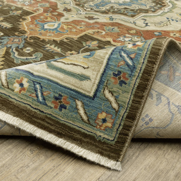 Oriental Weavers Francesca Indoor Area Rug - Softened Jewel Tones With Traditional Patterns For Elegant Home Décor Brown,Orange Polypropylene Ffr09m100153st