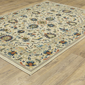 Oriental Weavers Francesca Softened Jewel Tone Indoor Area Rug - Elegant Patterns And Nature-inspired Neutrals Ivory,Multi Polypropylene Ffr10a160235st