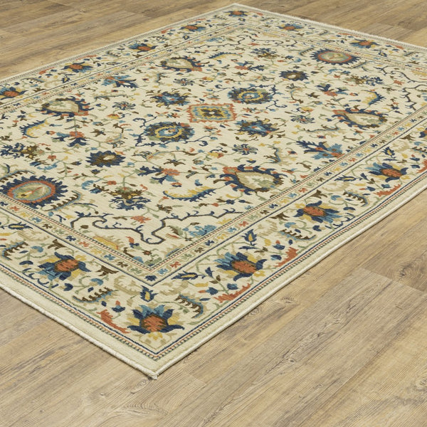 Oriental Weavers Francesca Softened Jewel Tone Indoor Area Rug - Elegant Patterns And Nature-inspired Neutrals Ivory,Multi Polypropylene Ffr10a160235st